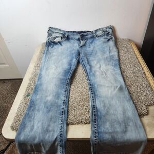 Ariya Jeans Womens Plus Size 22 Light Wash Bootcut Denim Pants Blue Stretch